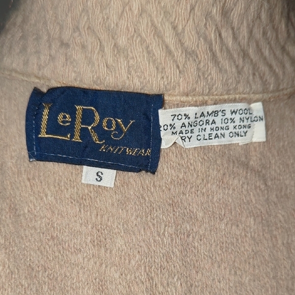 NWT Vintage 1950s Cream Cowl Neck Sweater with Textured Knit - Picture 8 of 8